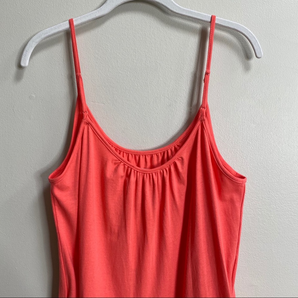 All In Favor Coral Tiered Jersey Tank Midi Dress - Picture 10 of 16
